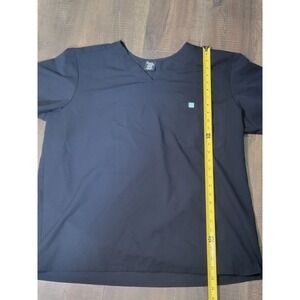 Garde Malade 2XL Black‎ Scrub Top V Neck Short Sleeve Uniform Healthcare